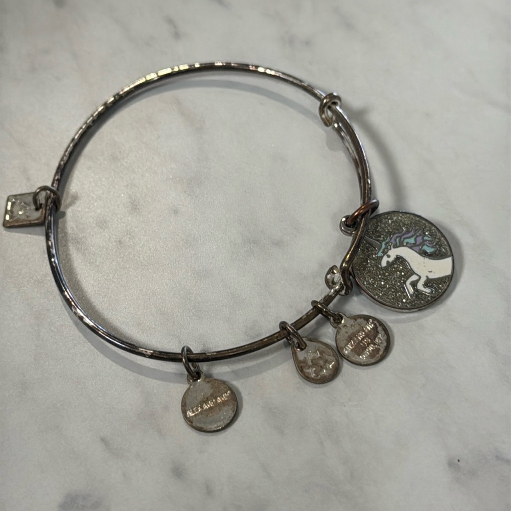 Alex and Ani unicorn bracelet, tarnished